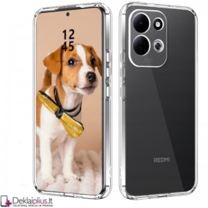 Skaidrus dėklas su kameros apsauga  2.0 mm storio (Xiaomi Redmi 17)